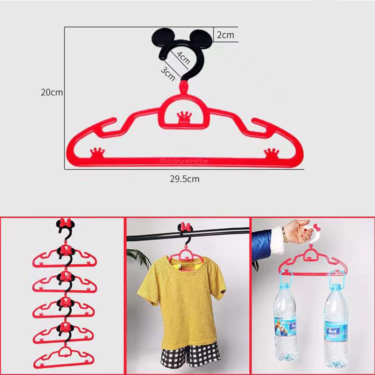 Hanger Setelan Anak/Gantungan Baju Anak Motif Miky &amp; HK/Hanger Baby Display Anak B291