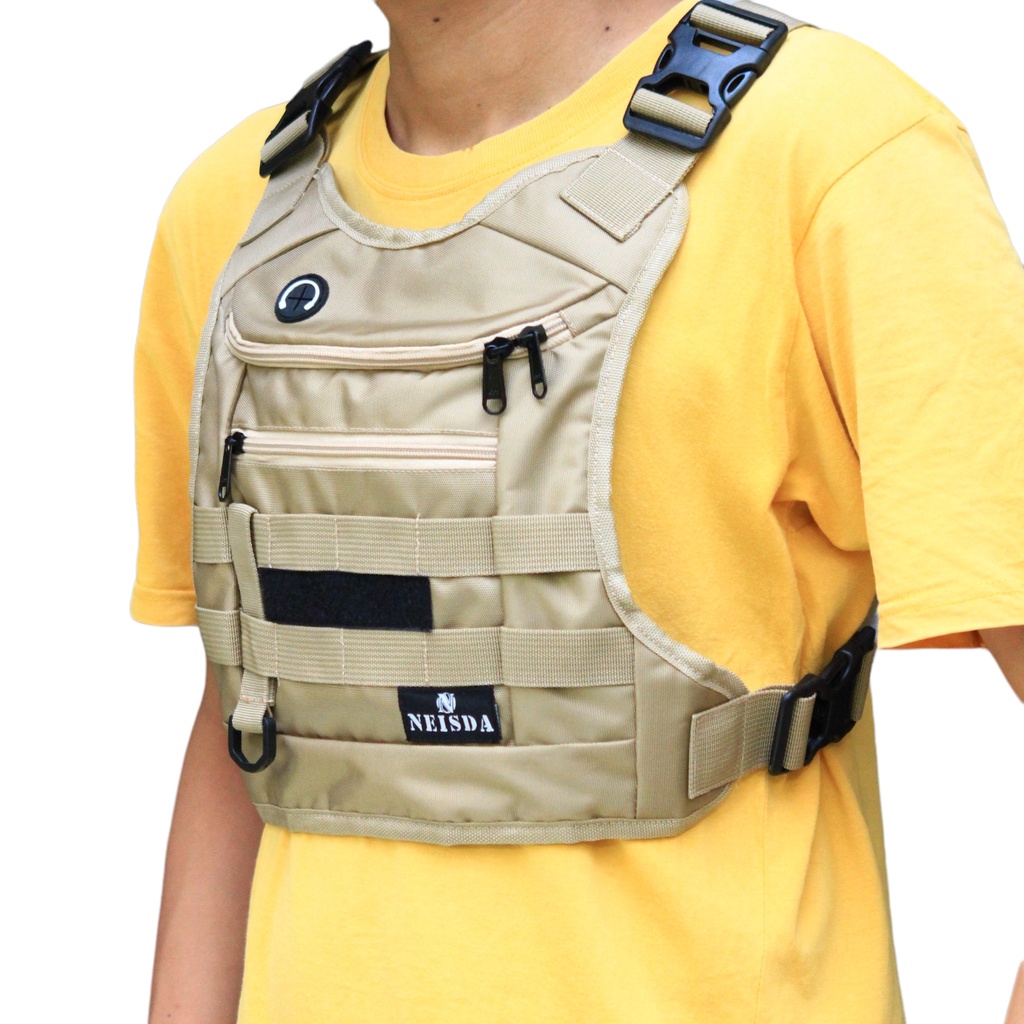 100% aman tas dada pria original neisda chest bag rompi pria bodypack chest bag tactical
