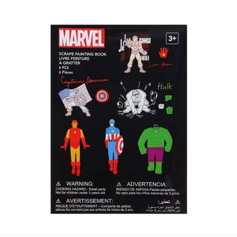 MARVEL Collection Scrape Painting Book - MINISO Buku Mewarnai