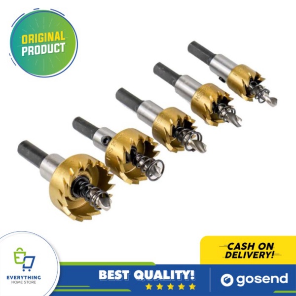 Dijual Mata Bor Hole Saw Besi Set 5 Pcs Baja Ringan Hole Saw Plat Besi Diskon