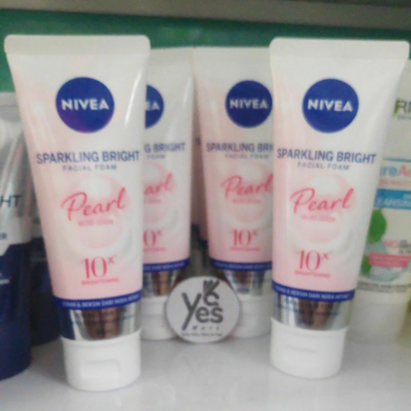 Nivea Facial Foam 100 ml Pearl Micro Serum Wash sabun cuci muka wajah makeup white