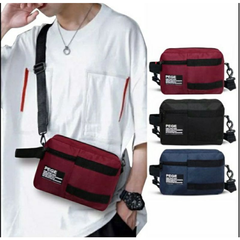 Tas selempang bahu pria pege