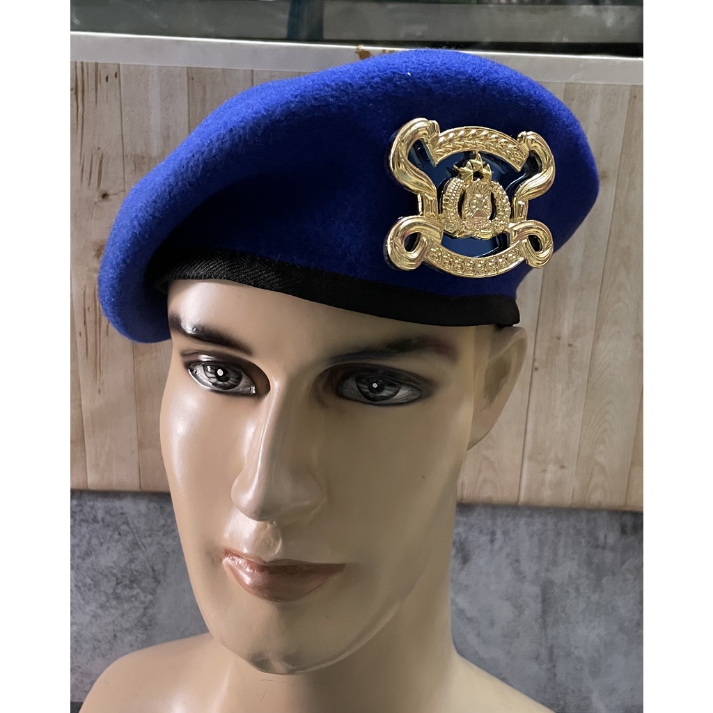 Baret Kacamata Polair - Baret Brimob Polisi Perairan - Baret Asli Kacamata