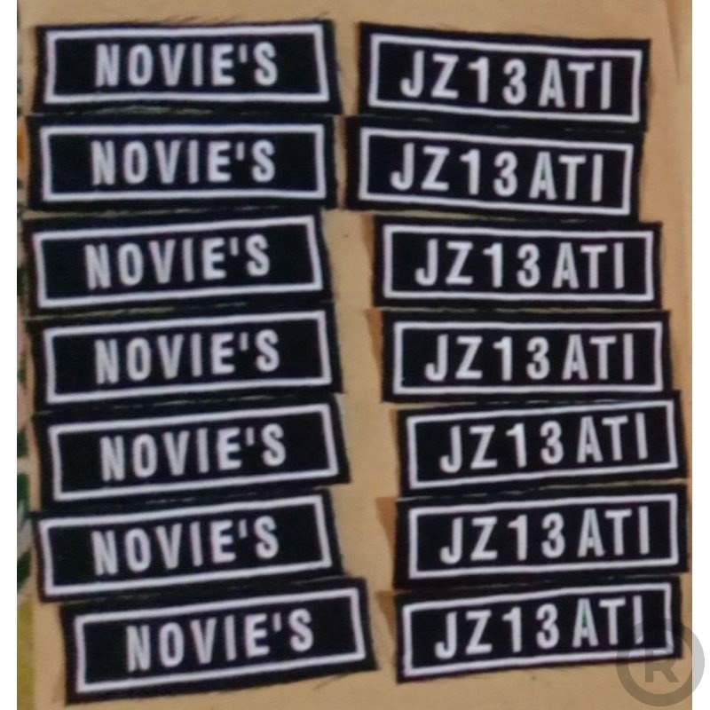 

bordir nama seragam sekolah TK, SD, SMP, SMA Bordir Nama Dada