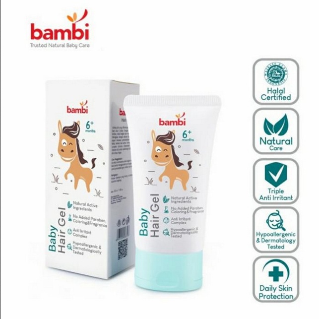 BAMBI HAIR GEL GEL RAMBUT ANAK 50ML