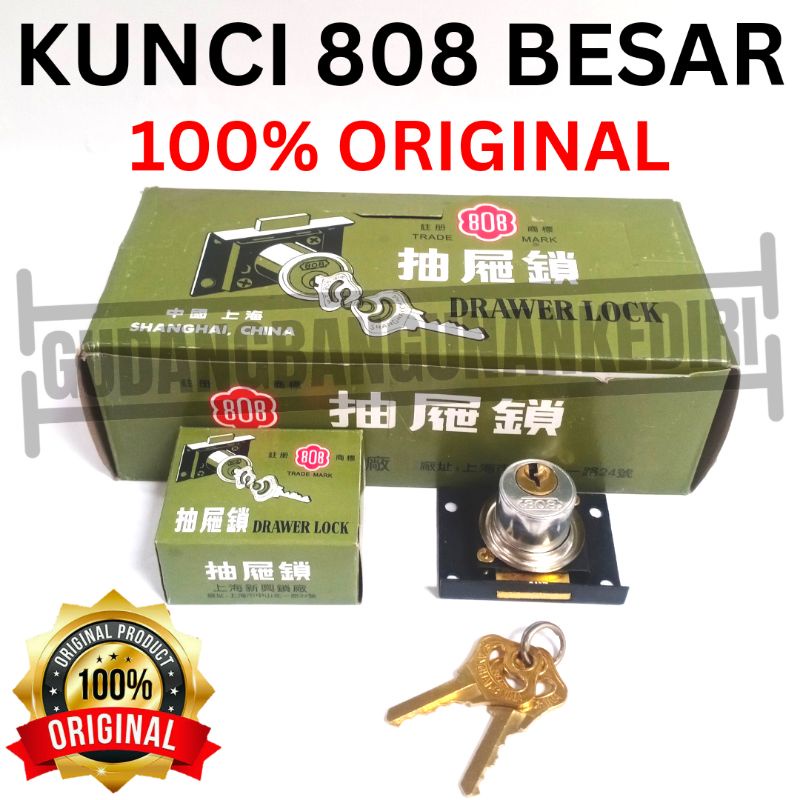 kunci laci lemari 808 besar drawer lock Original kunci 808