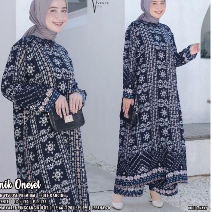 ETNIK ONESET // SETELAN RAYON JUMBO // RAYON VISCOSE PREMIUM LD 120 // LONG TUNIK KANCING AKTIF // C