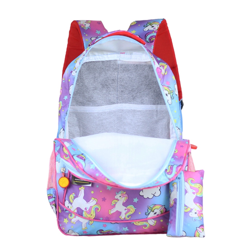 Tas Ransel Cewek Backpack Anak Perempuan PAUD TK Cahaya Gambar Unicorn Kuda Pony Lucu Imut