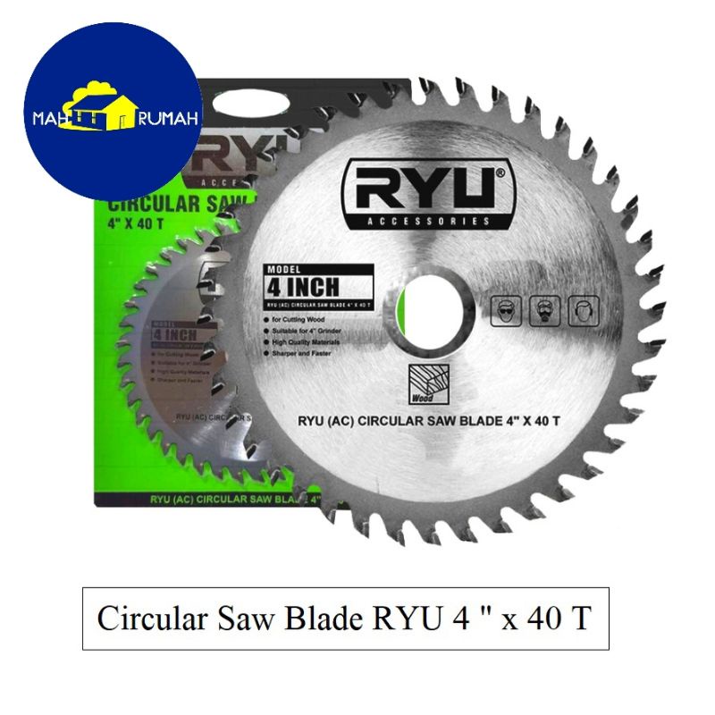 Mata Gerinda Gergaji Potong Kayu CIRCULAR SAW BLADE - RYU TEKIRO 4&quot; 4 inch x 40T