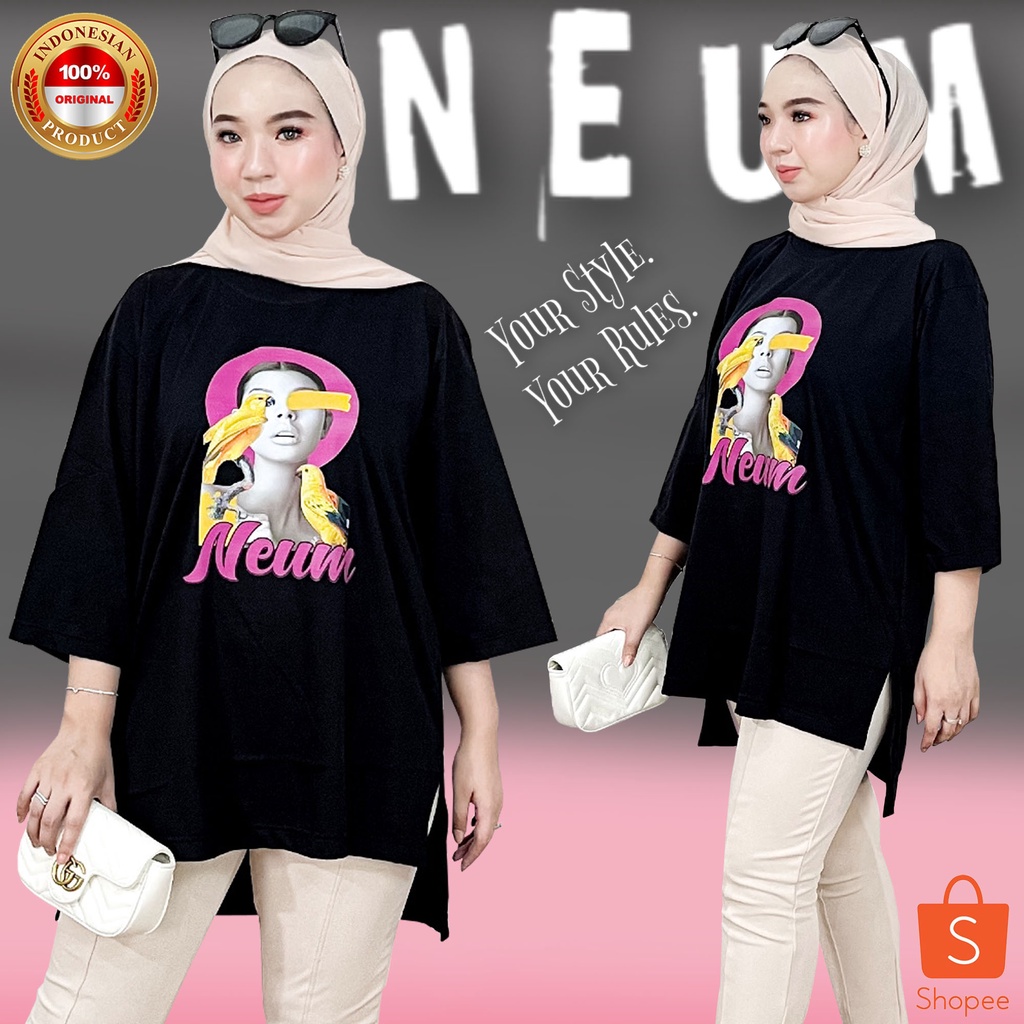 Atasan Tunik Wanita Baju Kaos Tunik NEUM Terbaru 2022