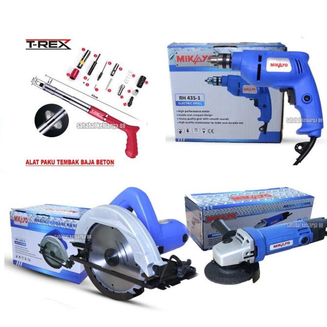 TG011 PAKET TUKANG 4 ITEM MESIN BOR MESIN MESIN ALAT PAKU TEMBAK