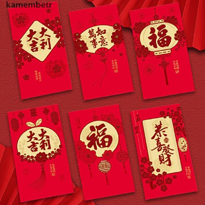 

(Betr) 6pcs 2022 Amplop Angpao Tahun Baru Cina / Imlek Gambar Harimau