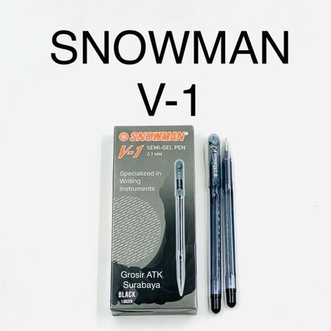 

BOLPEN SNOWMAN V-1 / Pulpen Bolpoin Snowman V1 V 1 V-1 0.7 mm