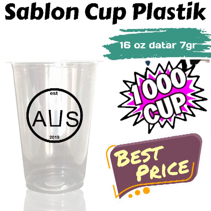 SABLON CUP PLASTIK 16 OZ FLAT 7 GR