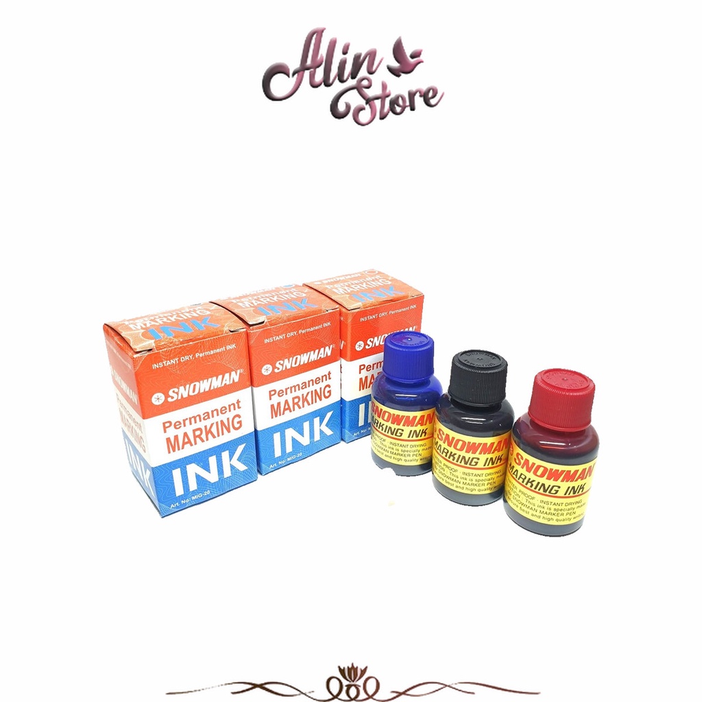 

Tinta Refill Isi Ulang Spidol Permanen Mig-20 Snowman