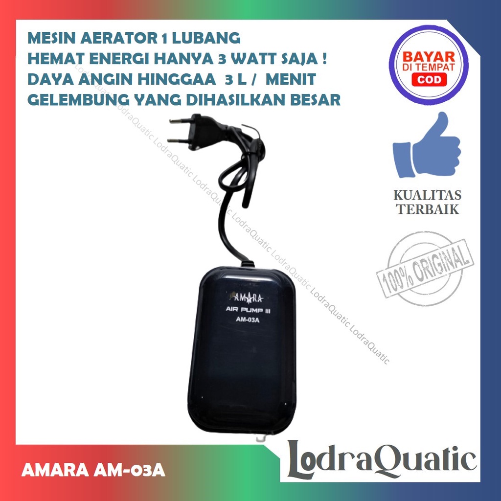 {AMARA AM-03A} AIR PUMP SATU LUBANG AMARA AM-03A SILENT MESIN OKSIGEN TIDAK BERISIK MESIN GELEMBUNG SATU LUBANG AMARA AM-03A TIDAK BERISIK POMPA UDARA FILTER AQUARIUM AERATOR AMARA AM-03A POMPA AQUARIUM AERATOR KOLAM AERATOR 1 LUBANG
