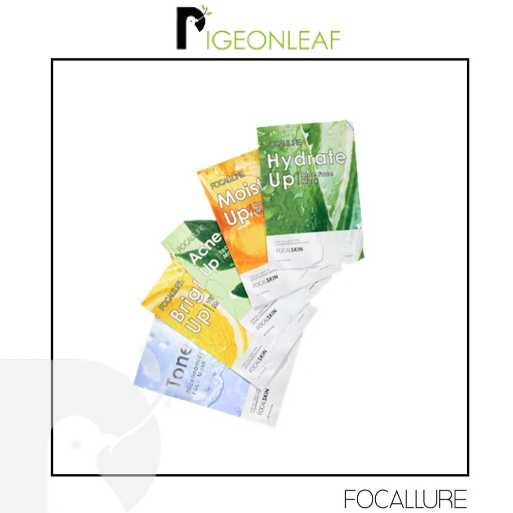 Focallure Masker wajah Vitamin C Face Mask brighten up/ Acne-Care Mask-Energy Sheet Mask Facial Shee