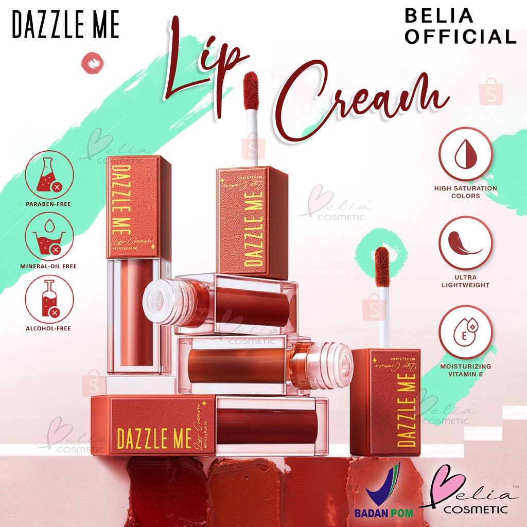 DAZZLE ME Ink-Licious Lip Tint BPOM | Mousse Lip Cream | Velvet Matte Lip Cream | Lip Series | Lip Color