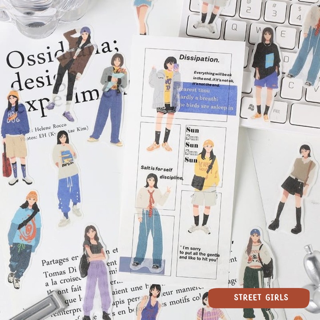 

Bullet Journal Kit I (10 pcs) Street Girls ~ People Series Sticker