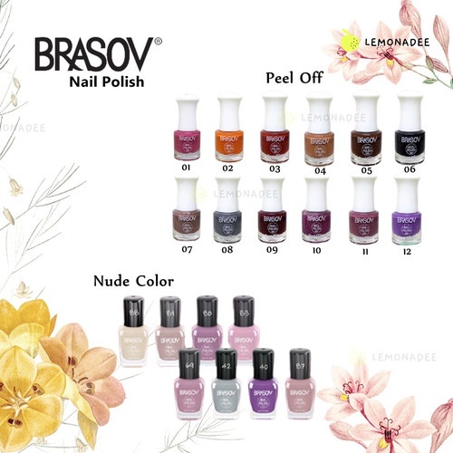 Brasov Peel Off | Kutek | Nail Polish | BPOM | Sholat | Cat kuku - NUDE RANDOM