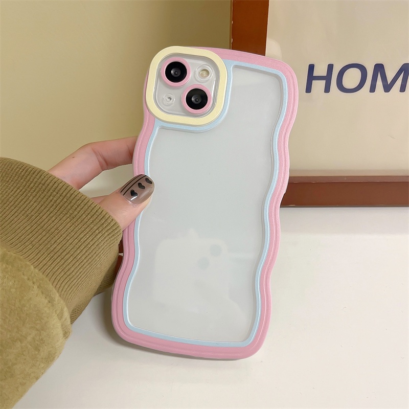 Soft Case Transparan Warna Macaron Untuk IPhone 7plus 8plus XR 7 8 6 6s Plus X XS Max SE 2020 11Pro Max