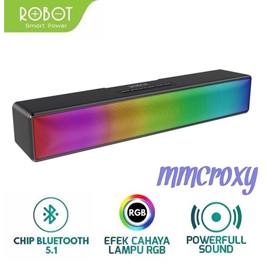 Robot RB580 Speaker Bluetooth Soundbar Speaker Powerful Stereo RGB