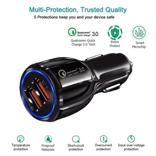JUAL Car Charger Adapter Mobil Quick Fast Charging 3.1 2 USB BK-348 6A 12V
