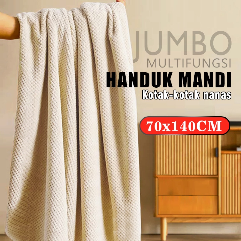 Dewasa Quick Dry Microfiber Bulu Lembut 70x140 Super Serap Air Premium / Handuk Polos / Anduk Mandi Dewasa (H3)