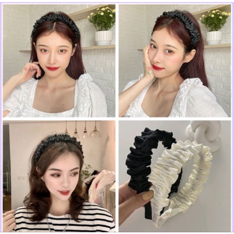 Bando Kerut Nagita Slavina Scrunchie Korean Style Headband