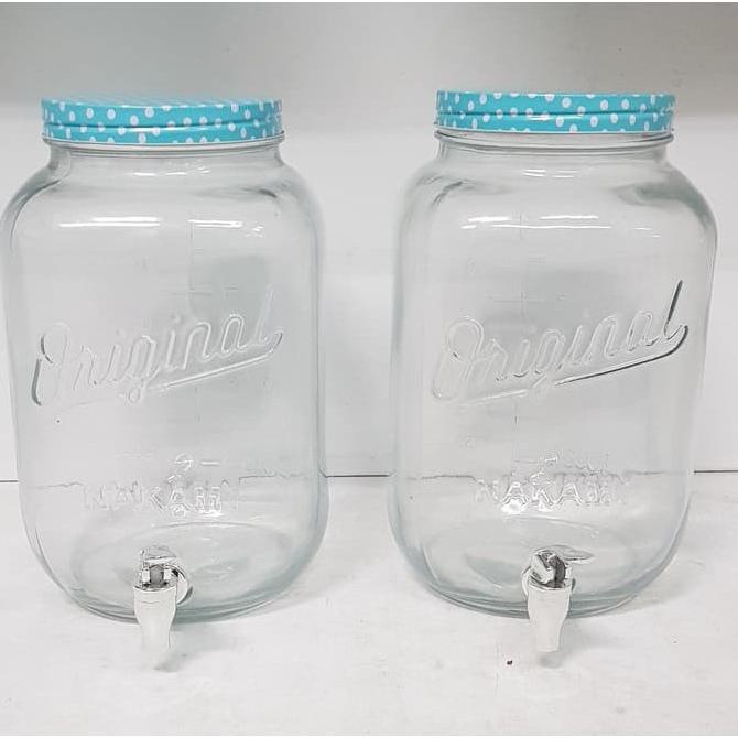 Double Decanter Beverage Dispenser Kaca Nakami / 8 Ltr Juice Jar