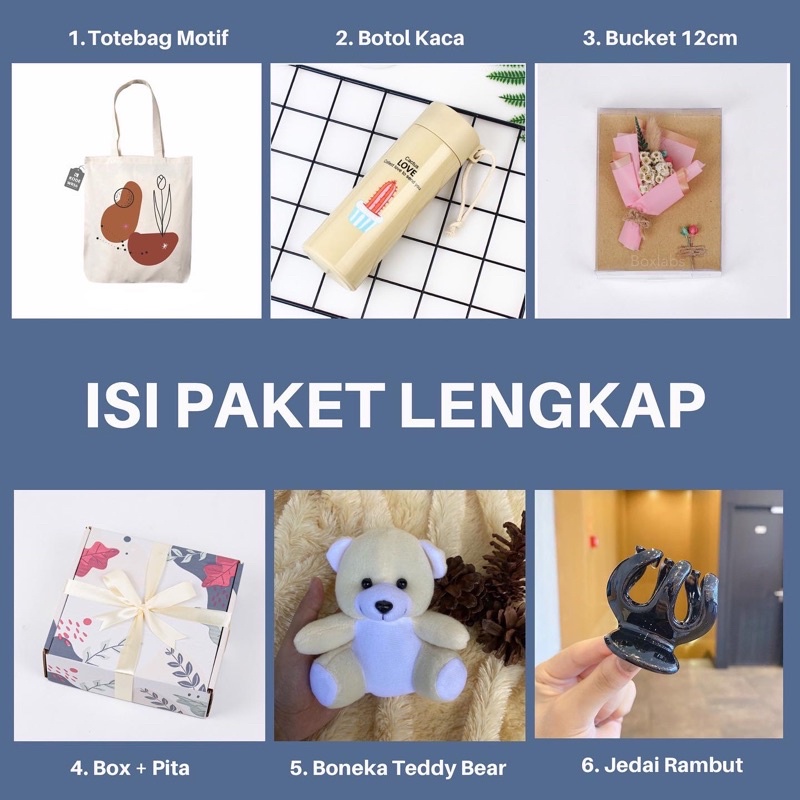 BOXLABS - Hampers Kado Ulang Tahun Cewek Lengkap | Hampers Wisuda Cewek Lengkap