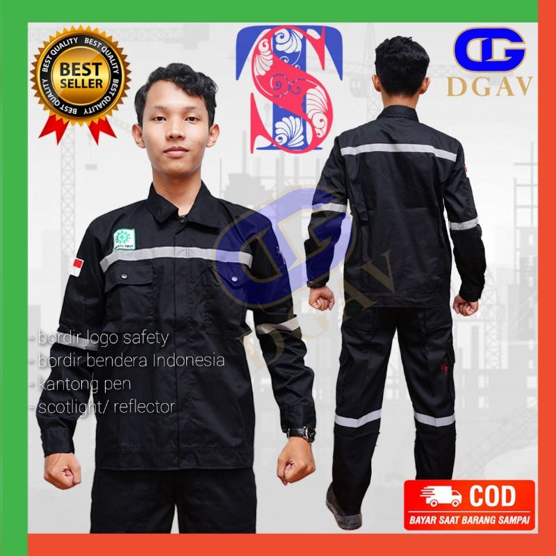 Wearpack Atasan Lengan Panjang Hitam Polos