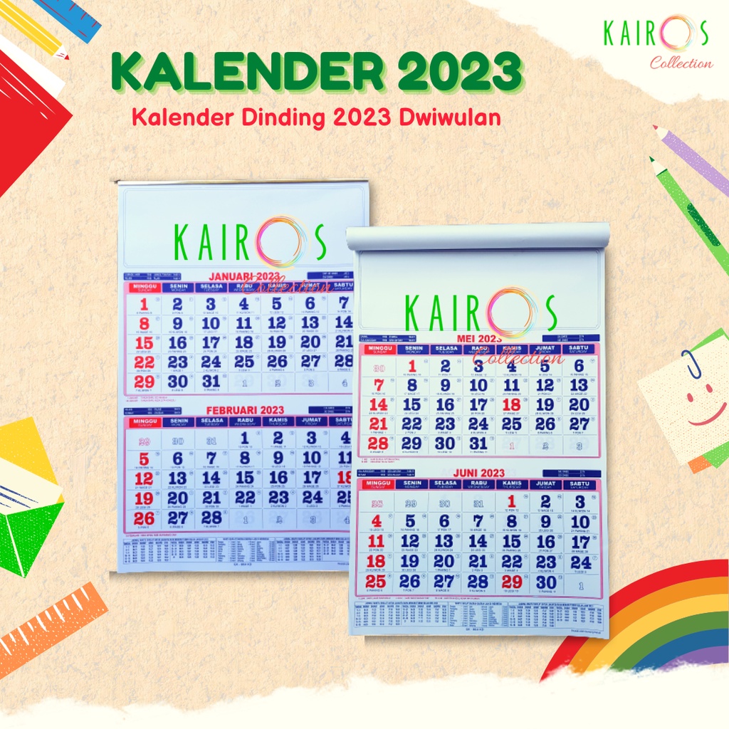 Kalender Dinding Dwiwulan Tahun 2023