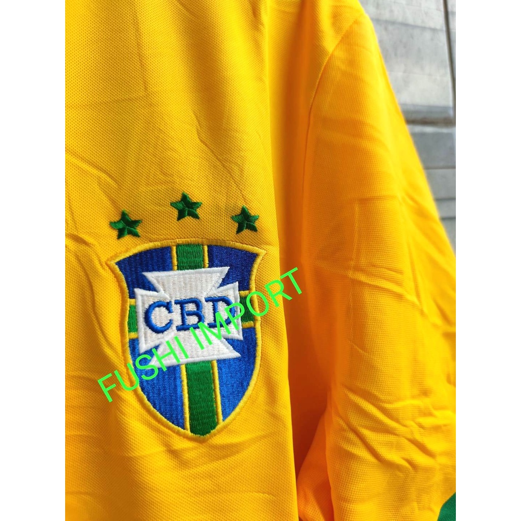 RETRO | Jersey Baju Bola Brasil Home 1970 Grade Ori