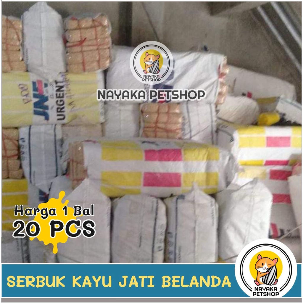 1 Bal Serbuk Kayu Hamster Karungan Alas Kandang Serutan Jati Belanda Bedding Hewan