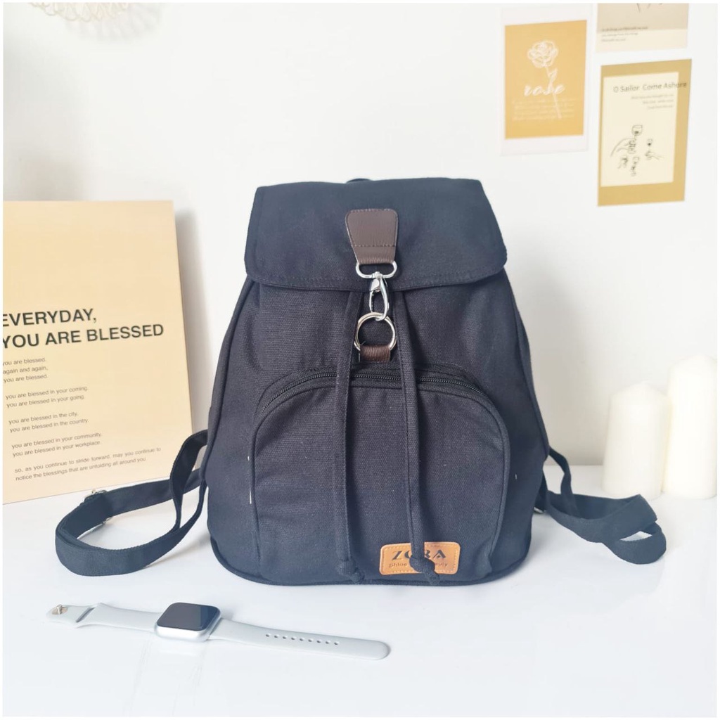 ZORA - Momo - Backpack Canvas -Tas Ransel Wanita