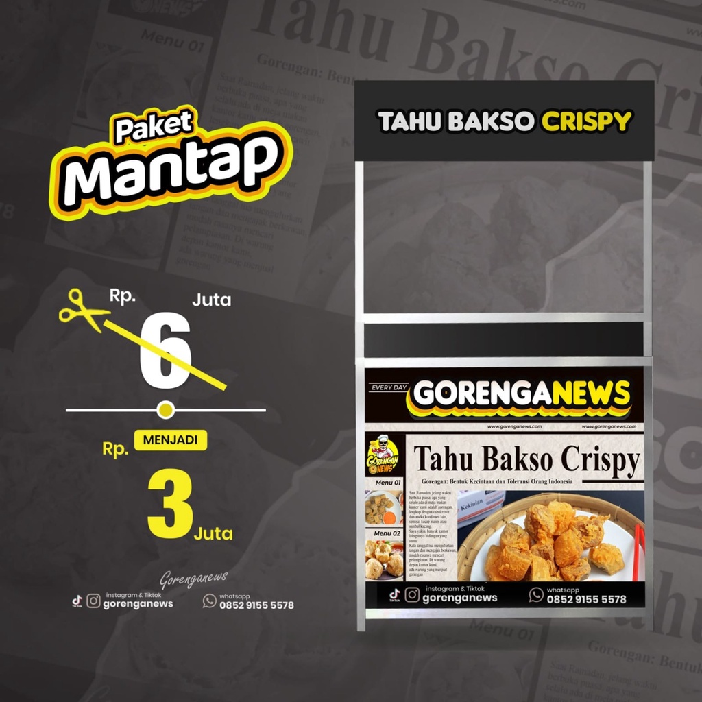 

Paket Usaha Kekinian Gorenganews Termurah