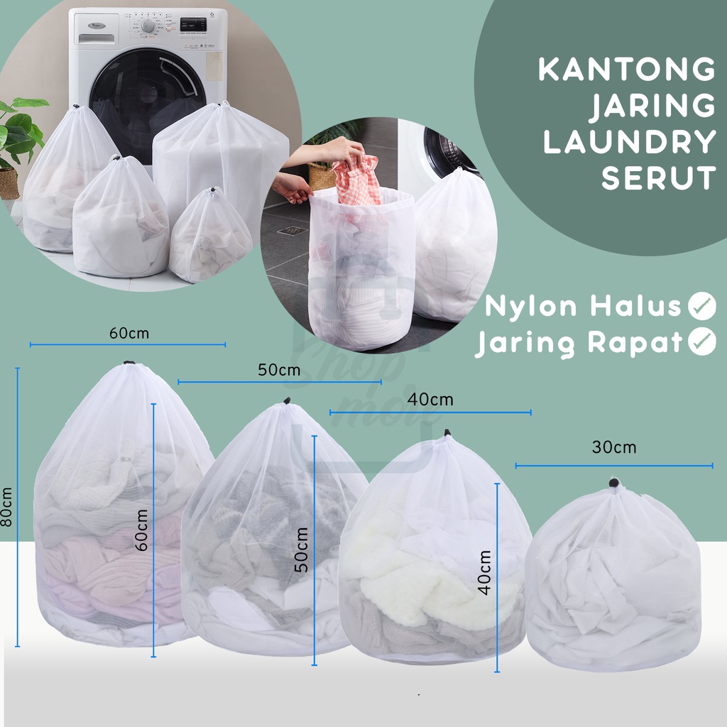 Laundry Bag Serut Laundry Net Serut Kantong Jaring Bra Jaring Serut