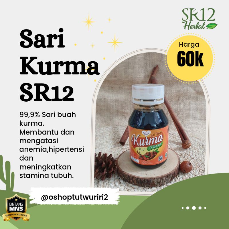 SR12 - SARI KURMA SR12 - Sari Kurma Asli Tanpa Tambahan Gula Dan Pemanis Apapun / Sari Buah Kurma / 