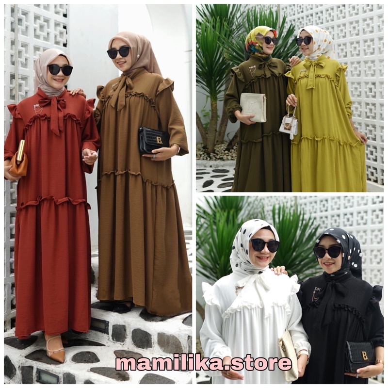 HUMAIRA DRESSE | MIDI DRESS | MAXI DRESS | GAMIS CRINKLE | GAMIS TERBARU | GAMIS WANITA KEKINIAN | GAMIS PUTIH | GAMIS HITAM