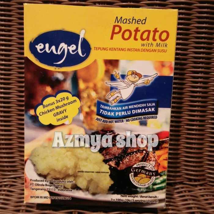 

Tepung Kentang Engel Mashed Potato With Milk-Tepung Kentang Angel 3X100Gr