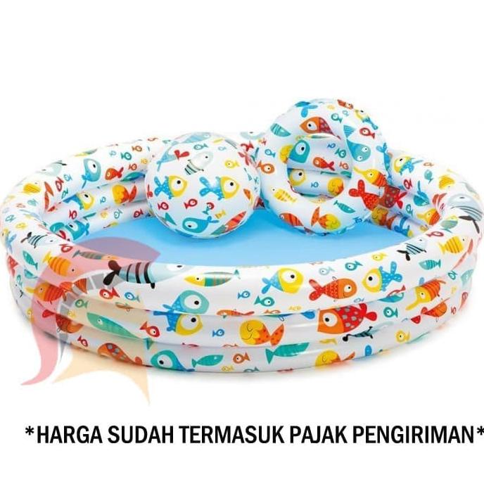 Kolam Renang 59469 Anak Set + Pelampung + Bola (Intex)