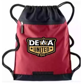 Tas Serut pria string bag polos selempang olahraga bahan Taslan waterproof | Tas Pria Ransel Serut Klub Bola Dewa United