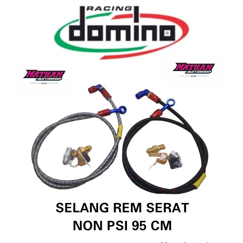 selang rem depan variasi domino 95 cm non psi serat universal pnp Mio beat vario scoopy vixion RX ki
