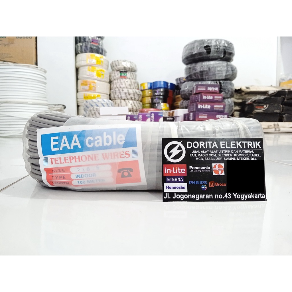 Kabel EAA TELEPON ISI 2 x0,6 Meteran