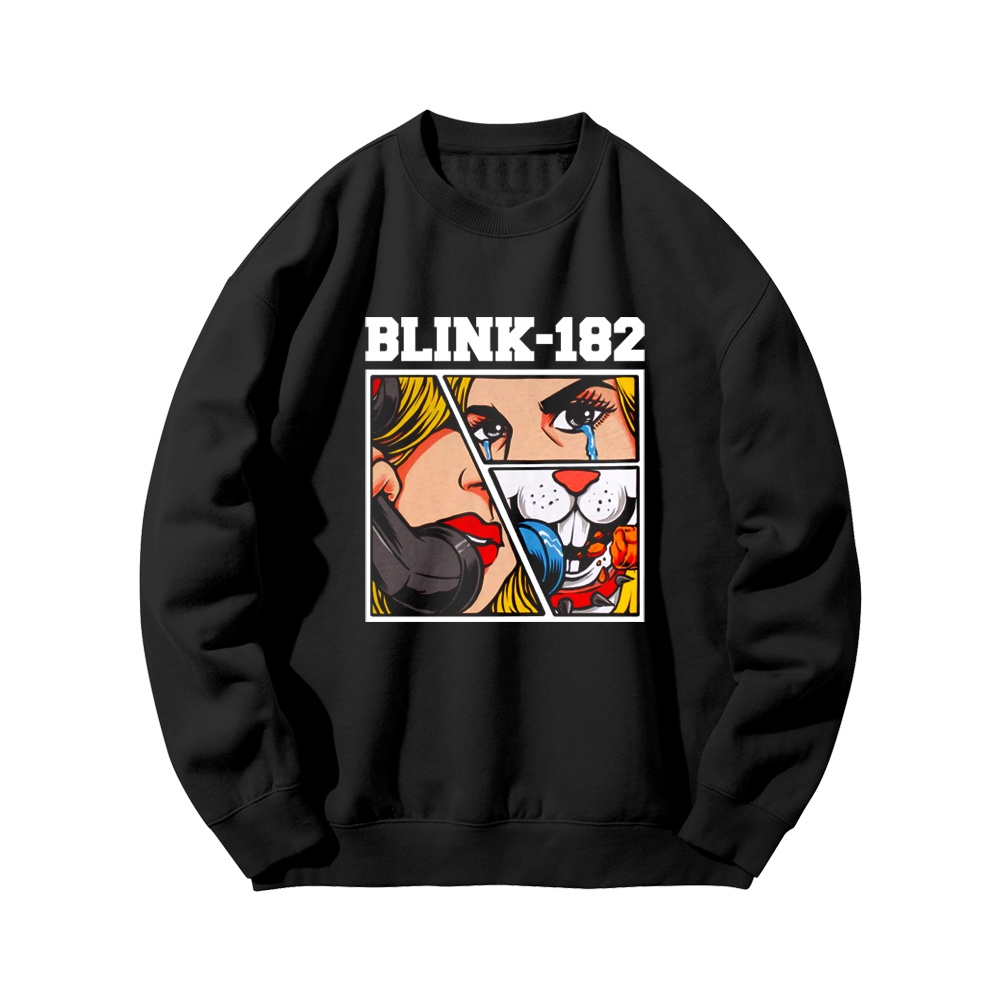 Crewneck Band BLINK 182 Sweater Distro Musik Punk Rock Blink182 Pria Dan Wanita