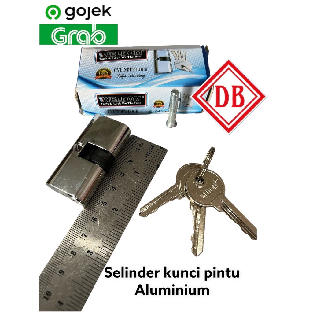 SELINDER KUNCI KAIT PINTU ALUMINIUM/CYLINDER KUNCI PINTU