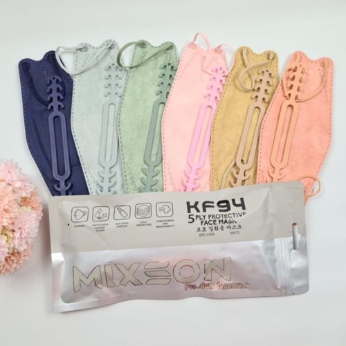 MIXSON Masker Premium KF94 4 Ply isi 10cs Tali Sewarna WARNA WARNI