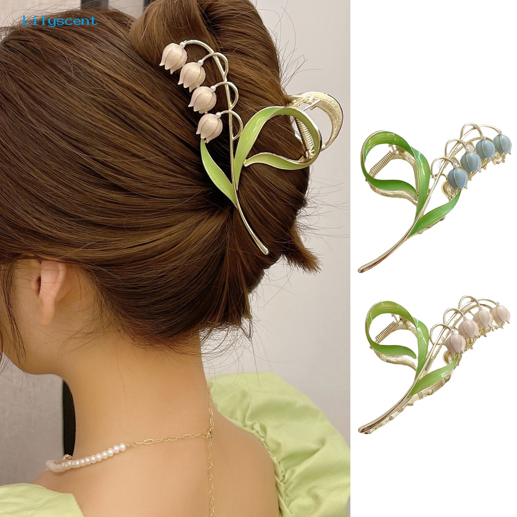 Jepit Rambut Model Cakar Bahan Alloy Lapis Emas Anti slip Untuk Wanita