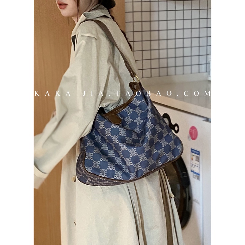 Suhao dicetak tas ember wanita 2021 fashion baru trendi nama besar tas ketiak niche tas messenger berkapasitas besar cocok untuk semua